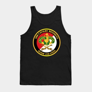 3rd Cavalry Regiment DUI - Red White - Blood and Steel Tank Top